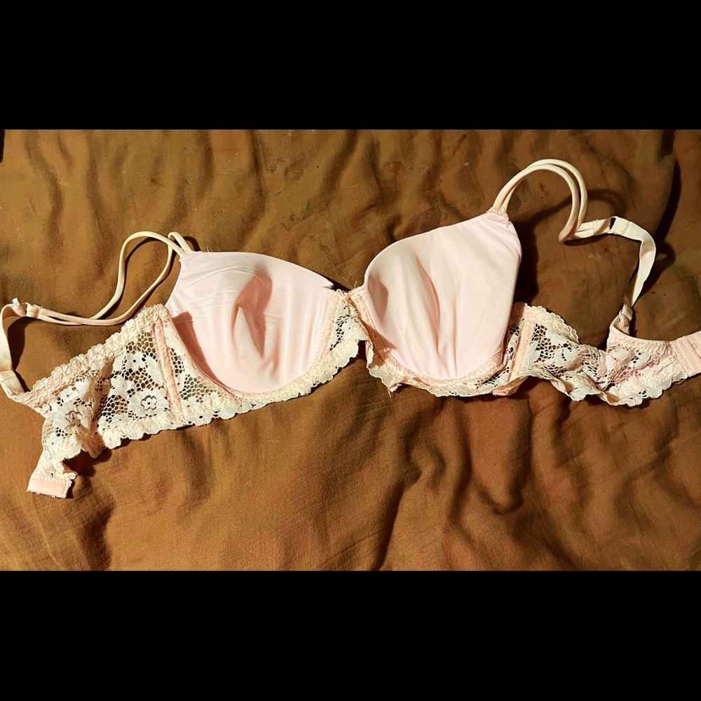 No Boundaries Light Pink Lace Bra (36C)